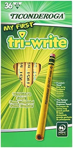 Ticonderoga My First Tri-Write Wood-Cased Pencils (36 Count) Wood-Cased Pencils (96 Count)