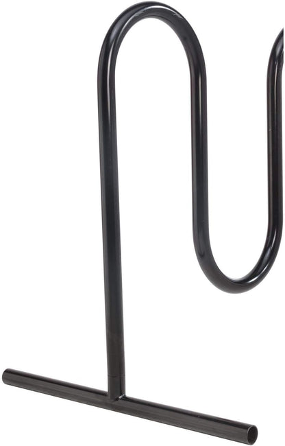 Global Industrial 94" L Wave Bike Rack, Free Standing, 9-Bike Capacity, Powder Coated Steel, Black, Commercial Bike Rack for Stores, Parks, Schools and More
