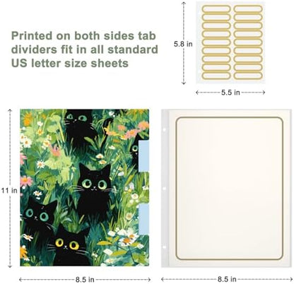 Rouidr 3 Ring Binder with clipboard, 1 inch 8.5 x 11 in Letter Size View Binders Organizer with Dividers Tabs & Clear Sleeves, School Supplies, Office Supplies