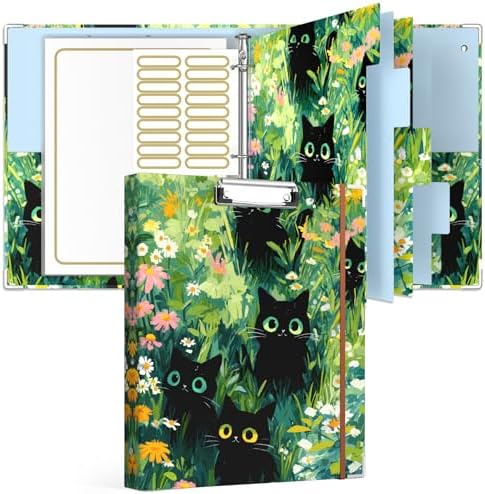 Rouidr 3 Ring Binder with clipboard, 1 inch 8.5 x 11 in Letter Size View Binders Organizer with Dividers Tabs & Clear Sleeves, School Supplies, Office Supplies