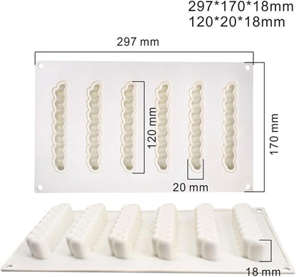 mostsom Silicone Molds Baking Mold for Mousse Cake, Silicone Mold for Chocolate, French Dessert Mold for Pastry Chocolate, Reusable Non-Stick Easy Release Baking Molds (I_ Creamy)