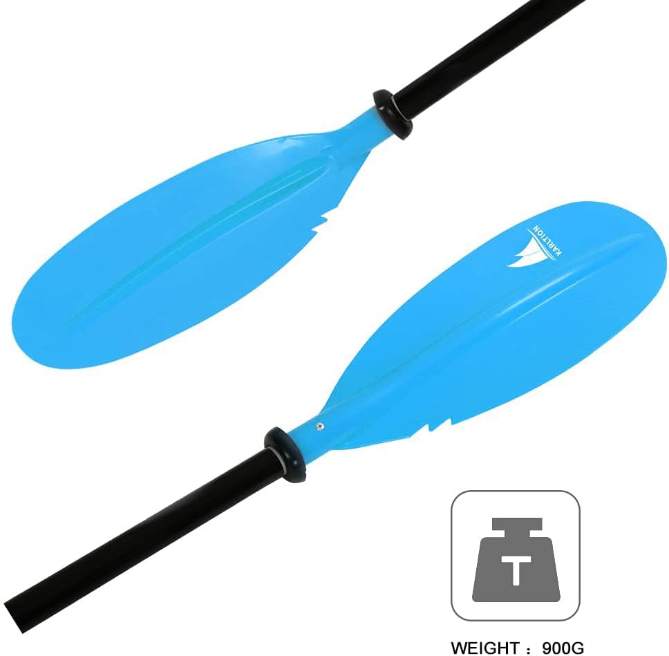 Kayak Paddle - Adjustable 2 Pieces Aluminum Alloy Shaft with Glass Fiber Blade for Surfing,Oar Fishing Easy Packable Travel