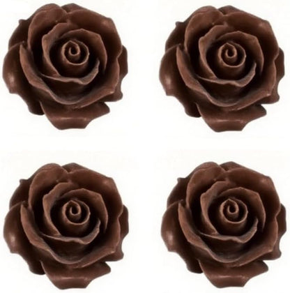 Rose Flower Silicone Molds,2pcs Roses Flowers Fondant Molds Polymer Clay Mould Candy Chocolate Molds for Cupcake Cake Pop Puck Decoration DIY Crafts