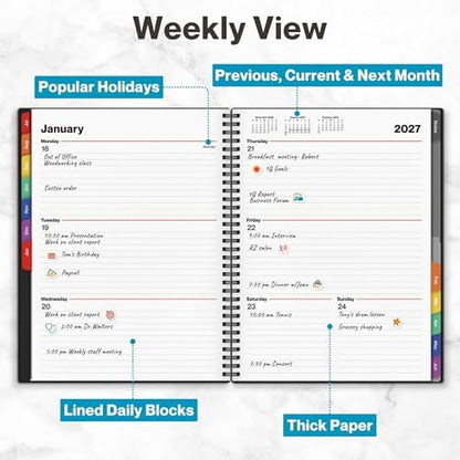 Dunwell 2026-2027 Planner 8.5x11, Weekly Monthly Academic Planner