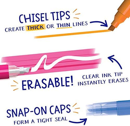 Crayola Take Note Erasable Highlighters, Cool School Supplies, Chisel Tip Markers, 6 Count, Pack of 2
