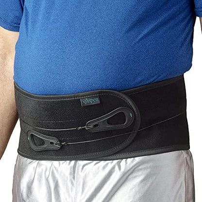 ASPEN Lumbar Support Back Brace, Patented Pulley System for Targeted Compression, Braces for Lower Back Pain Relief for, for Men & Women, Medium 31"-36"