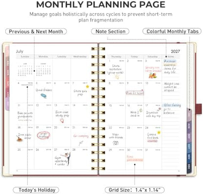 RETTACY 2027 Planner, Weekly and Monthly, A5 Size (5.7" x 8.3")
