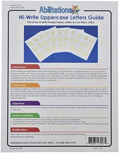 Abilitations - 27341 Integrations Hi Write Upper Case Alphabet Paper - 104 Page Pack