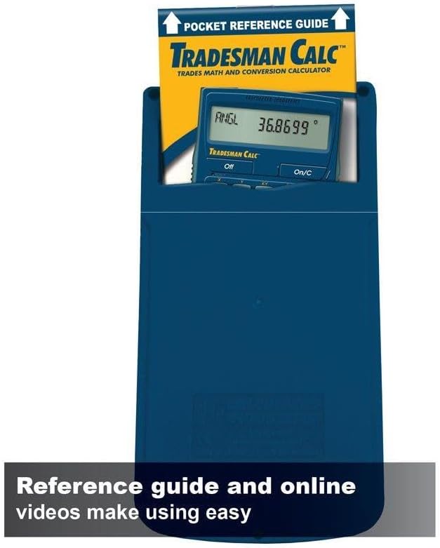 Calculated Industries 4400 TradesmanCalc Technical Trades Dimensional Trigonometry and Geometry Math and Conversion Calculator Tool for Tech Students, Welders, Metal Fabricators, Engineers, Draftsmen Small