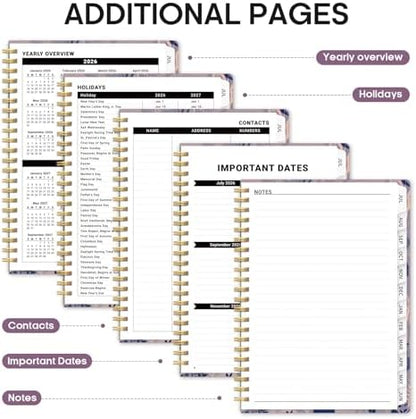 Planner 2026-2027, Monthly & Weekly Jul 2026-Jun 2027 Calendar Planner