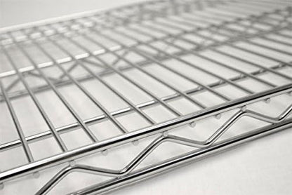 Omega 12" Deep x 30" Wide x 80" High 3 Tier Chrome Starter Shelving Unit