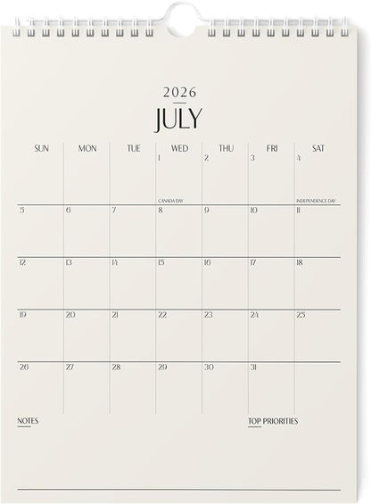 Karto Wall Calendar 2026-2027 8.5x11 in - Beige 2.0