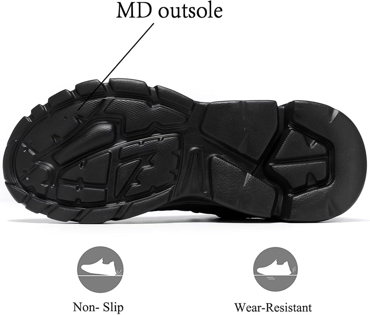 Mens Slip On Running Shoes Athletic Walking Trainers Lightweight Breathable Mesh Tennis Sneakers