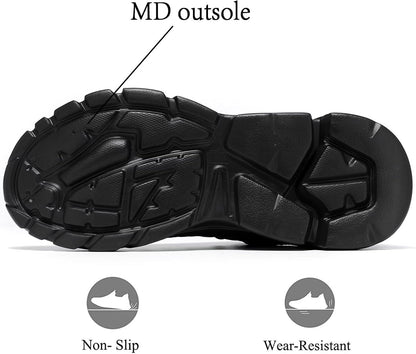 Mens Slip On Running Shoes Athletic Walking Trainers Lightweight Breathable Mesh Tennis Sneakers