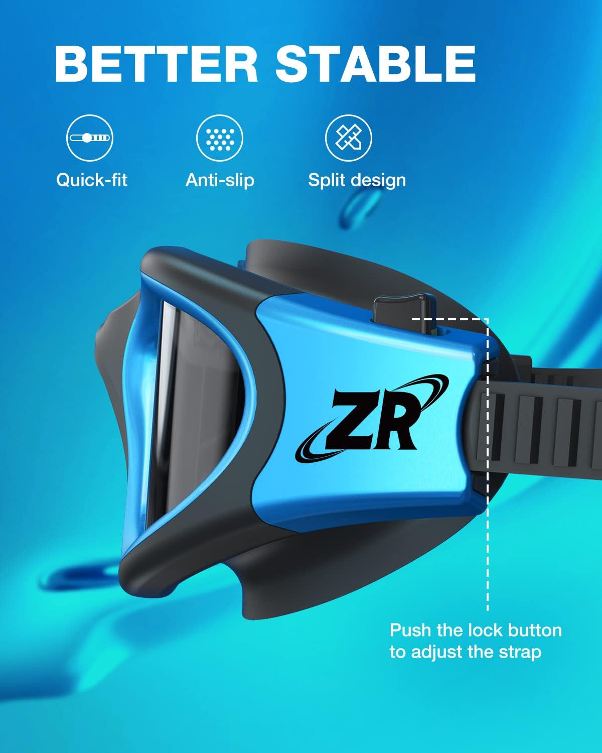 ZIONOR Swim Goggles, G1 MAX Polarized Anti-Fog Swimming Goggles for Men Women