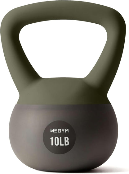 Soft Kettlebells with Cushioned Impact-Resistant Base and Anti-Slip, Wide-Grip Handle for Home Workouts, Weightlifting, and Full Body Strength Training