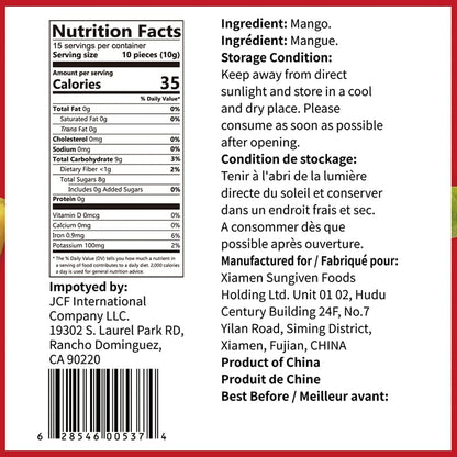 ONETANG Freeze-Dried Fruit Mango Chips, 10 Pack Single-Serve Pack, Non GMO, Kosher, No Add Sugar, Gluten free, Vegan, Holiday Gifts, Healthy Snack 0.35 Ounce