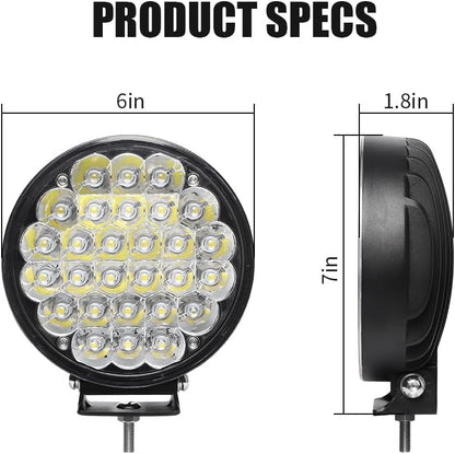 Exzeit 6 inch 224w Led Driving Lights, 22400 lumens Fog Light Ofroad Lights for Jeep Wrangler Trucks Toyota Pickup GMC SUV, 12V/24V