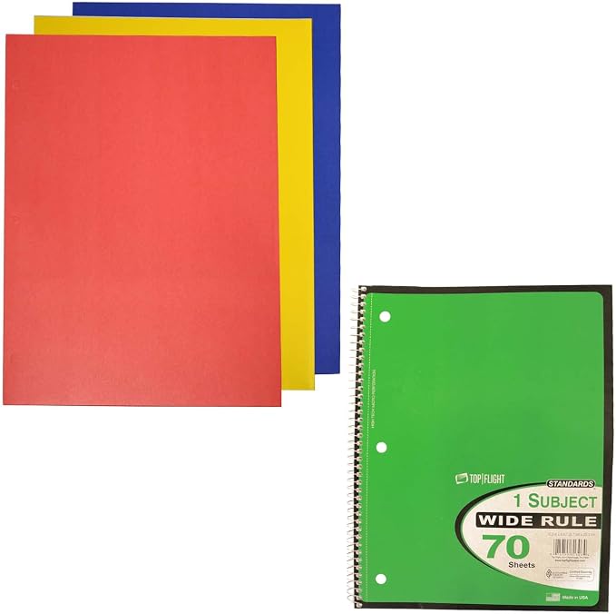 Moda West 24 Pack Bulk School Supplies 50 Piece Kit - Pens, Pencils, Crayons, and More - Value Pack of 24 Kits - Essential Box of School Supplies for Elementary, Middle, and High School Students