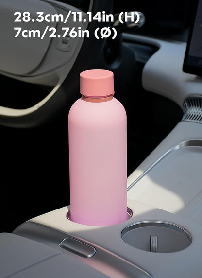 Opard Slim Water Bottle 32oz, Dishwasher Safe Plastic Water Bottle BPA-Free, Leakproof Screw Top, Sunset Pink Purple, Reusable for Travel School Sport Gym Hiking