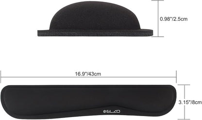 ELZO Keyboard Wrist Rest Pad Support with 65D High-Density Thicken Memory Foam Padding, Ergonomic Design Computer Rest Pad Desk Wrist Mat, Non-Slip Rubber Base Office Laptop | 65D High-Density Thicken Memory Foam Padding, Ergonomic Design Computer Rest...