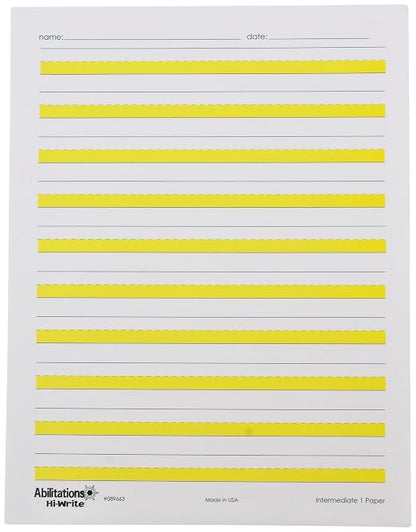 Abilitations Integrations Hi-Write - Intermediate 1 Paper - 100 Pack, 8-1/2 X 11 in - 089663