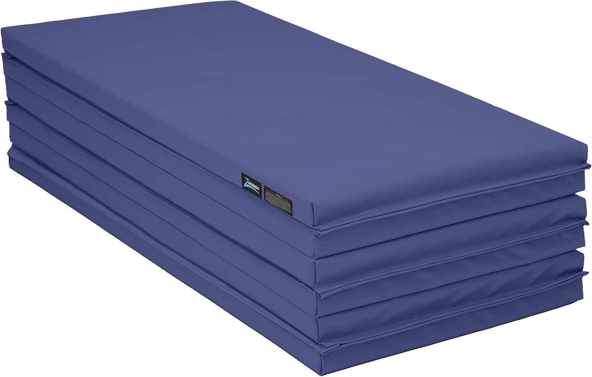 Z Athletic Folding Panel Mats for Gymnastics, Martial Arts, Tumbling (4ft x 12ft x 2in)