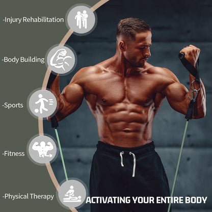VEICK Resistance Bands, Exercise Bands, Workout Bands, Resistance Bands for Working Out with Handles for Men and Women, Exercising Bands for Fitness Weights Work Out at Home