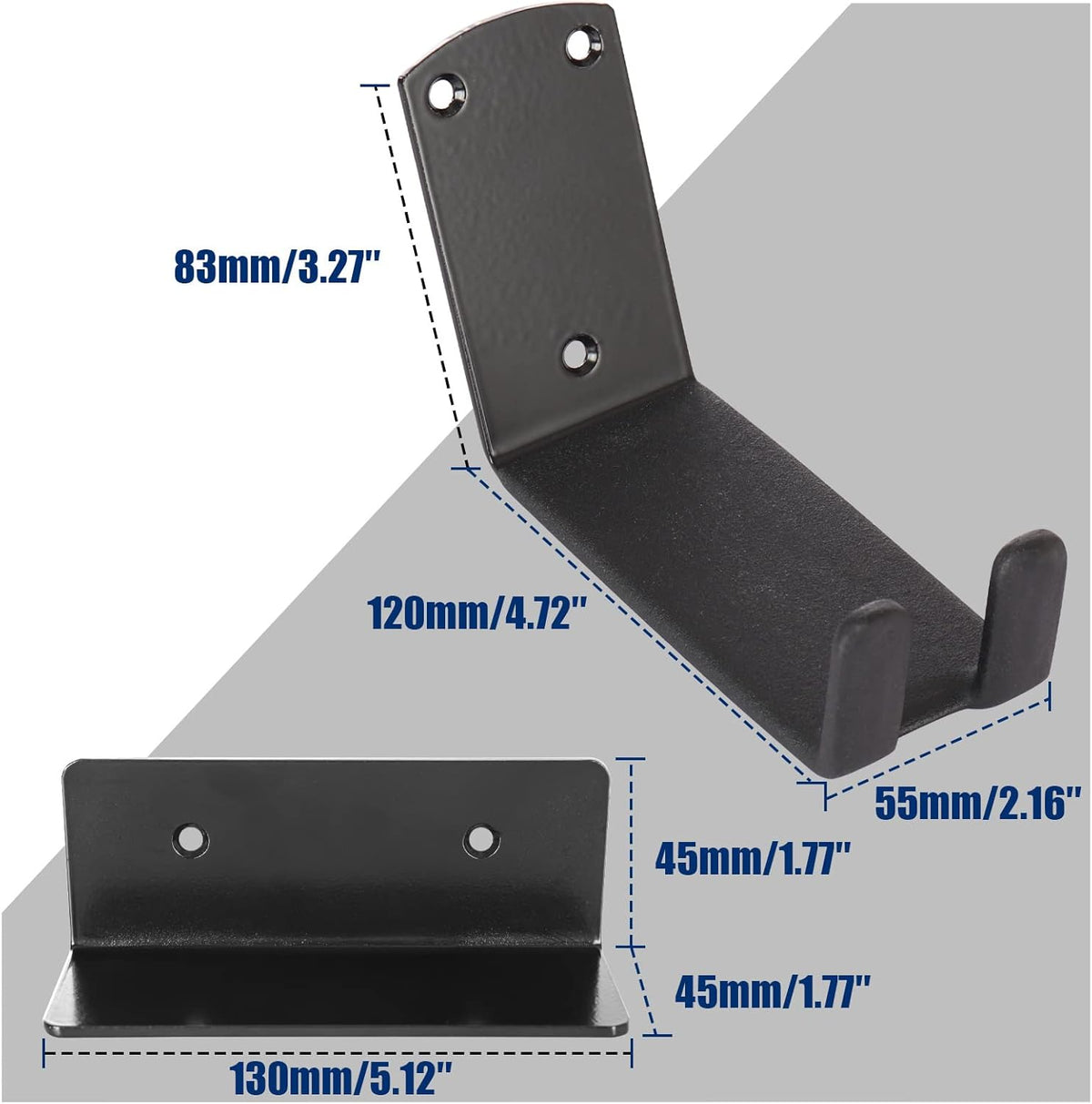 Bike Wall Mount, Pedal Mount Bike Rack for Garage, Bike Storage Hanger Bicycle, Heavy Duty Bike Hooks with Rubber Pad for Wall, Max 50LB, 2 Set