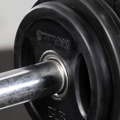 Titan Fitness Grip Plates, Cast Iron and Rubber Coating