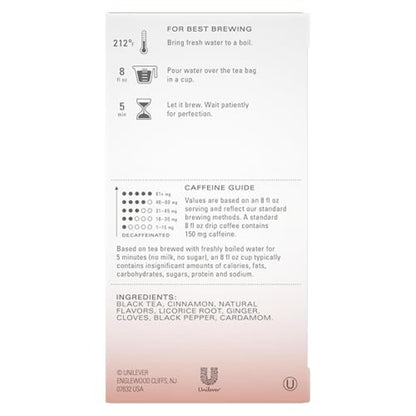 TAZO Pumpkin Spice Chai Tea Bags, Black Tea, Holiday Gift For Tea Lovers, 20ct (6pk)