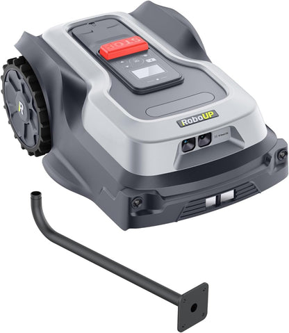 Robot Lawn Mower No Wire T1200Pro 2025 with L-Shape Wall Mount Rod, Automatic Robot Mower, Ride-on Edge Mowing, Multiple Zones Management, AI Obstacle Avoidance, for Lawn Up to 0.37 Acre