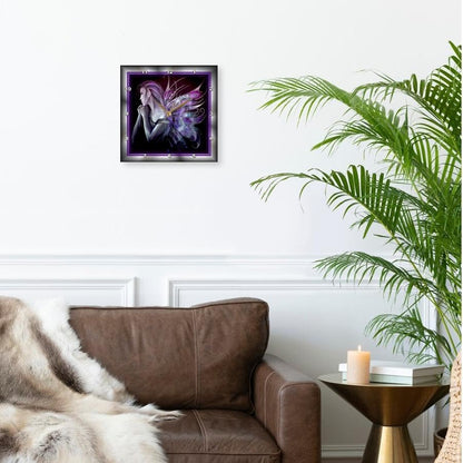 3dRose Wall Clock Silent - 10 inch - Mystical Fairy - Designs Angels or Fairy Themes