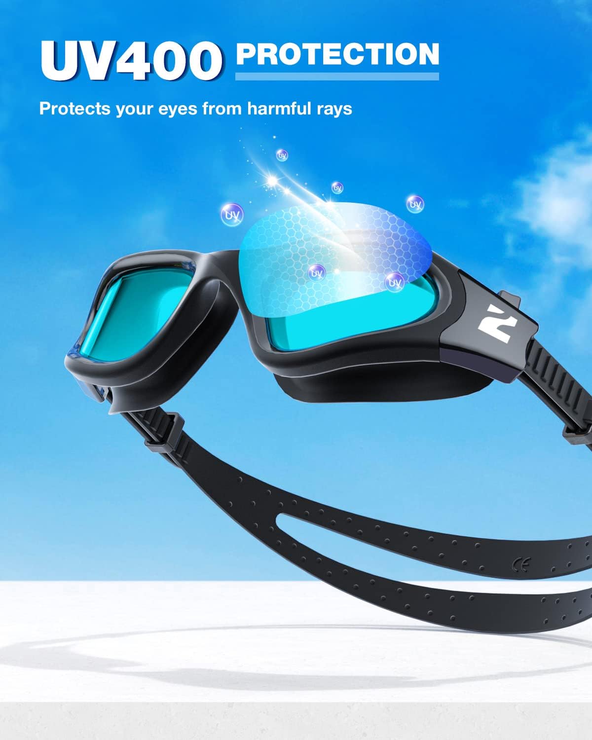 ZIONOR Swim Goggles, G1 SE Swimming Goggles Anti-fog for Adult Men Women