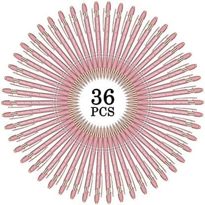 Qingxily Up to 300 Pcs Custom Pens Bulk,Personalized Pens Free Engraving,Customized Stylus Ballpoint Pens Your Name,Text,Message Business,Graduation,Anniversaries-Colorful Pens 36 Packs Rose gold