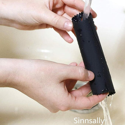Sinnsally Garlic Peeler Skin Remover Roller Keeper,Easy Quick to Peeled Garlic Cloves with Silicone Tube Roller Garlic Peeling Kitchen Tool(3 Colors)