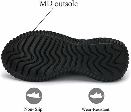Mens Slip On Running Shoes Athletic Walking Trainers Lightweight Breathable Mesh Tennis Sneakers