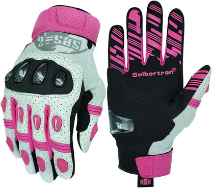 Seibertron SPS Series Touchscreen Motorcycle Motocross BMX ATV MTB Bicycle Cycling Full or Half Finger Gloves Adult and Youth