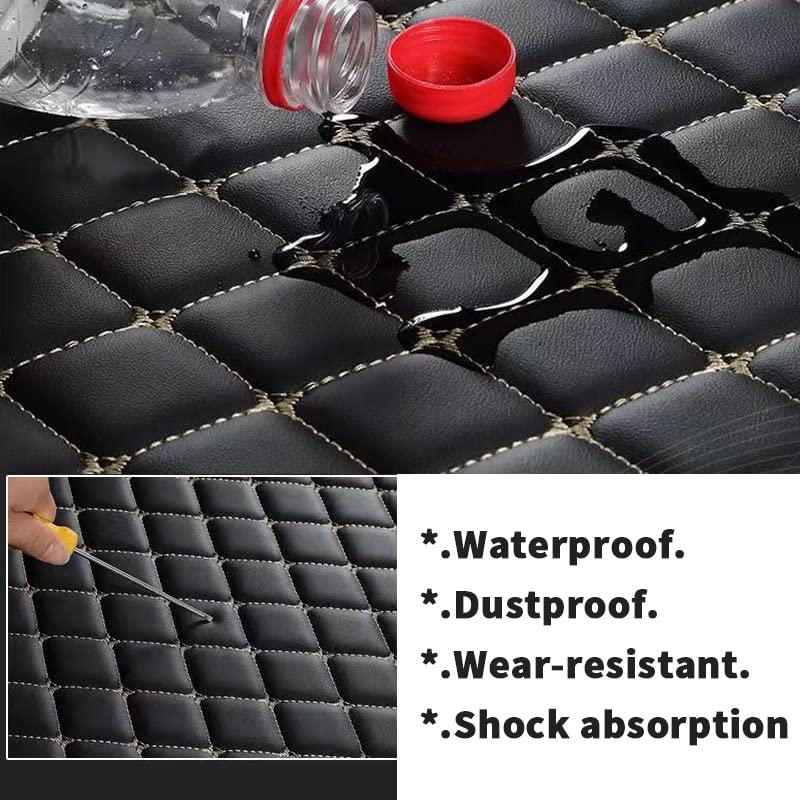 Custom Waterproof Leather Car Floor Mats Fit for Most Car SUV Truck & Sportscar All Weather Protection Vehicles (Black+Gray) - color: Black+Gray
