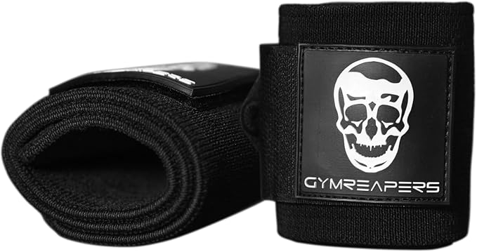 Wrist Wraps Weightlifting - Stiff Heavy Duty 18 inch Wraps With Thick Thumb Loop For Powerlifting, Bodybuilding, Cross Training, & Heavy Presses