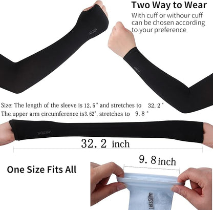 12 Pairs Sun Protection Sleeves UV Cooling Arm Men Women Sports with Thumb Hole for Driving, Golfing, Fishing, Cycling, Hiking, Doing (6 Colors) by HRLOR