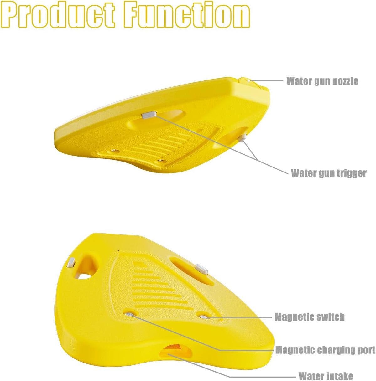 Electric Swimming Kickboard for Kids,Motorized Swim Board with Water Gun, Motorized Swim Training for Children Adults,60N Thrust,198 lbs Buoyancy,25V Rechargeable Battery,Age 41 Months up