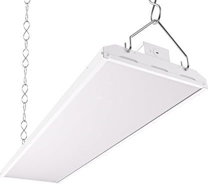 CINOTON 4FT 300W LED Shop Light with 40500LM, 0-10V Dimmable Linear High Bay Lighting with 5000K, 120-277V 135LM/W Commercial Hanging Lights for Garage Office Warehouse Workshop Factory UL Listed