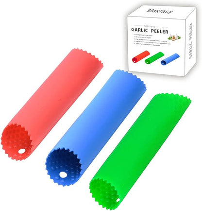 Garlic Peeler Tube, Silicone Garlic Roller, Easy to Peel Garlic Cloves, Useful Kitchen Tool for Garlic(3colors)