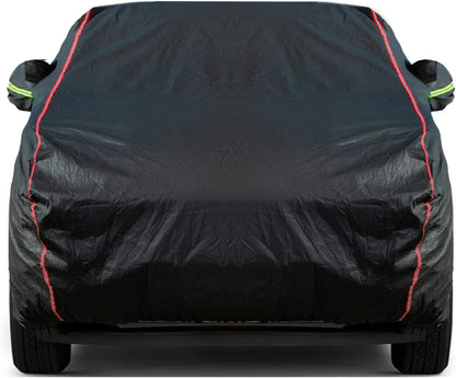 Car Cover, Fit for MPV, Breathable New Material for Sun Protection, Waterproof, UV Protection, Snow and Wind Protection, with Zipper Door, Suitable for Indoor and Outdoor Use (199"-210") B16
