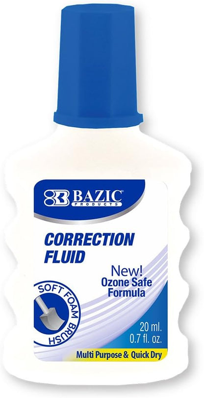 BAZIC 20 mL / 0.7 fl. oz. Correction Fluid w/Foam Brush