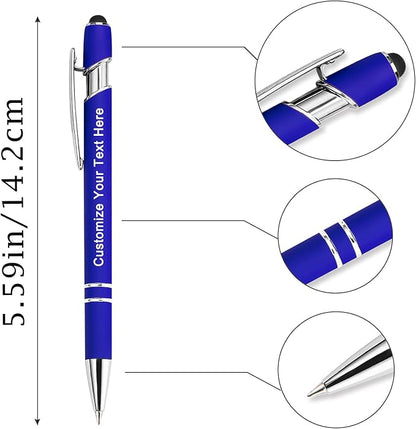 Qingxily Up to 300 Pcs Custom Pens Bulk,Personalized Pens with Free Engraving,Customized Stylus Ballpoint Pens with Your Name,Text,Message for Business,Graduation,Anniversaries-Colorful Pens 120 Pcs