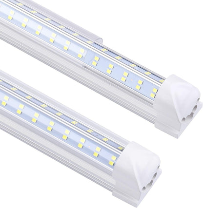 20 Pack, 8FT Led Shop Light, 144W 6000K 19800LM Clear White, Led Shop Light 8FT 110V Linkable Integrated V-Shape for Shop Garage, Warehouse