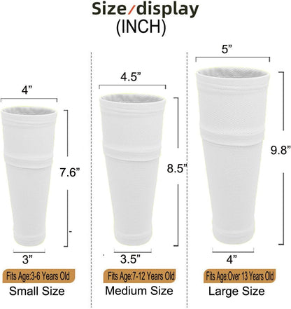 Soccer Shin Guards for Kid Youth Teen Adult - Shin Guards Sleeves with Inserted Pocket Cushion Protection Reduce Shocks and Injuries for TeamSports