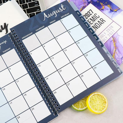RE-FOCUS THE CREATIVE OFFICE, 2026-2027 Academic Calendar, Monthly and Weekly Views with Time Slots, To-Do List (Black)